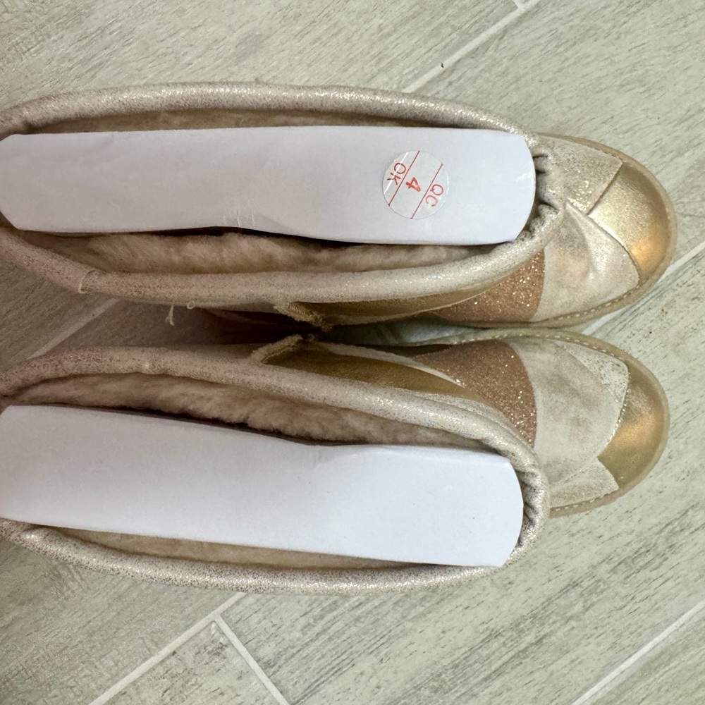 Worn Once. Gold Metallic Patchwork Uggs. Disconti… - image 5